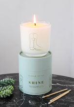 Load image into Gallery viewer, Stable Style Cowboy Boot Soy Wax Candle - Shine 