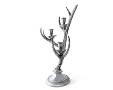 Load image into Gallery viewer, Three-Light Metal Antler Candlestick