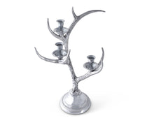 Load image into Gallery viewer, Three-Light Metal Antler Candlestick