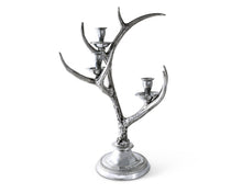 Load image into Gallery viewer, Three-Light Metal Antler Candlestick